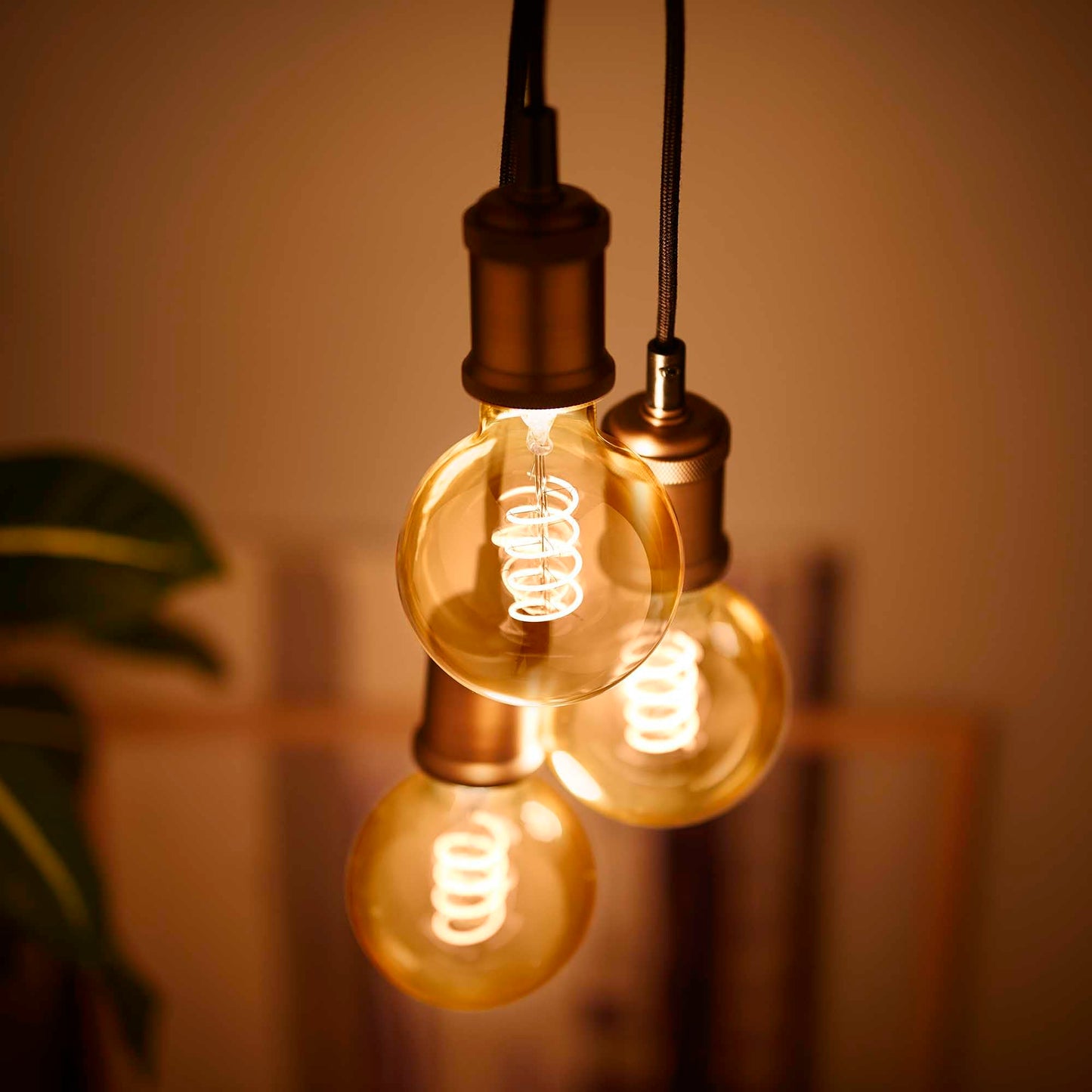 Philips 25-Watt Equivalent A15 Spiral Filament Dimmable E26 Vintage Edison LED Light Bulb EyeComfort 2000K Amber (1-Pack) 565655