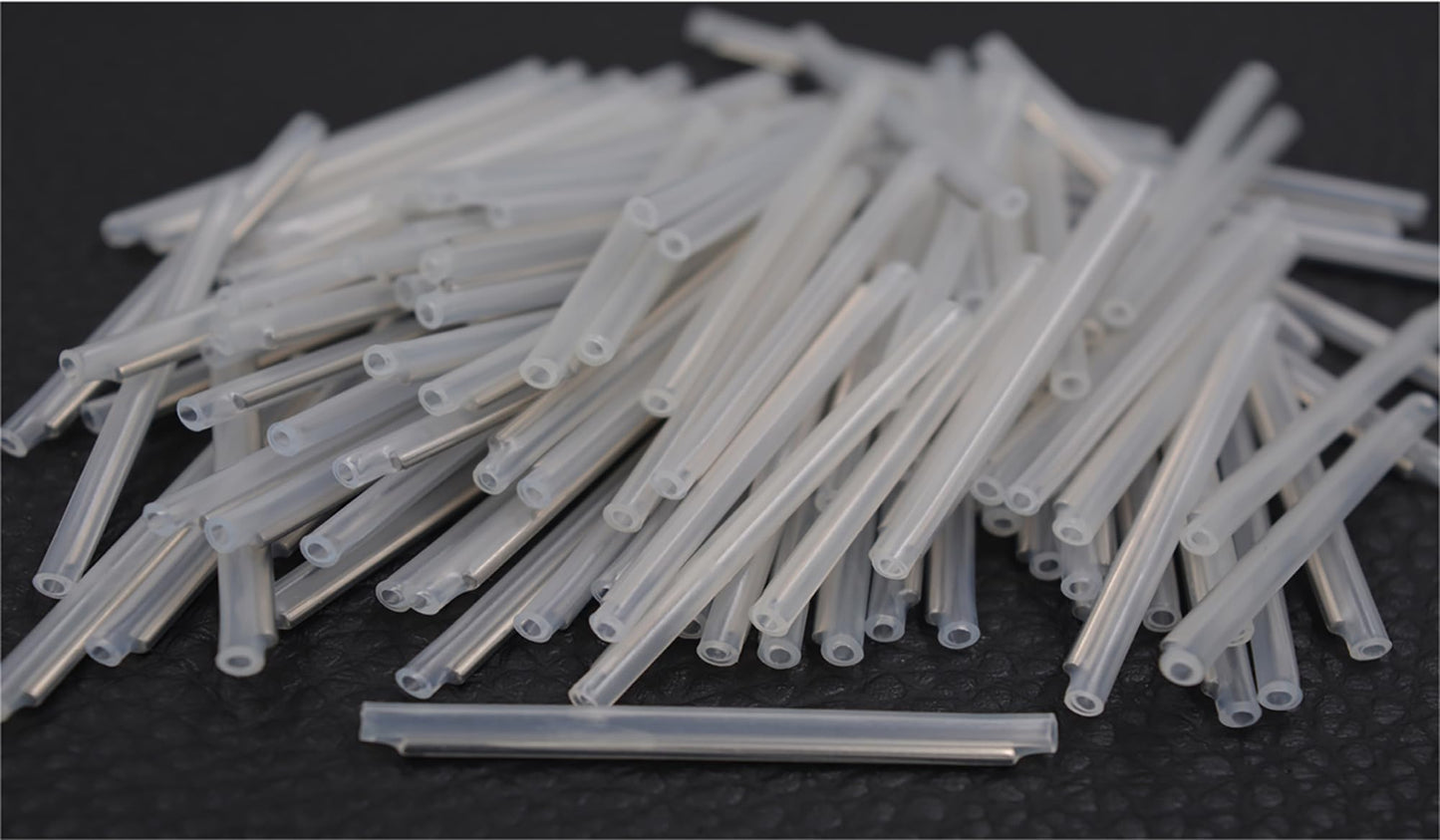 Primeda-telecom Preshrunk Fiber Optic Fusion Splice Protection Sleeve Clear 1000pcs with Box (OD2.4mm x 60mm(L))