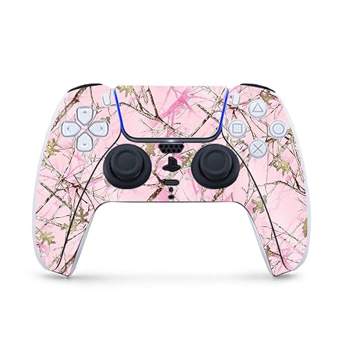 MightySkins Glossy Glitter Gaming Skin for PS5 / PlayStation 5 Controller - Conceal Pink | Durable High-Gloss Glitter Finish | Easy to Apply