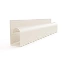 Electriduct Large Hook Channel Cable Raceway Desk Cord and Wire Organizer - 45 Inch - Ivory