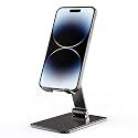 NovalMarts Phone Stand for Desk, Adjustable Aluminium Cell Phone Stand Holder, Foldable Phone Holder for iPhone & Android, Anti-Slip Phone Stand