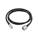supmory MINI-UHF Adapter MINI-UHF Female to PL259 UHF Male RG58 Cable 3.3 feet