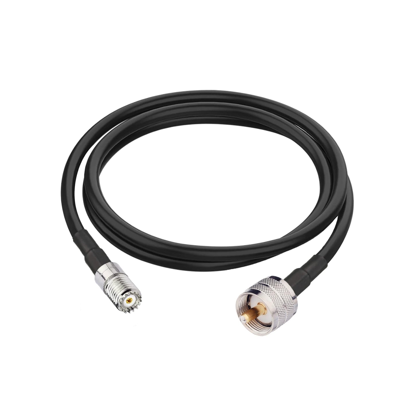 supmory MINI-UHF Adapter MINI-UHF Female to PL259 UHF Male RG58 Cable 3.3 feet