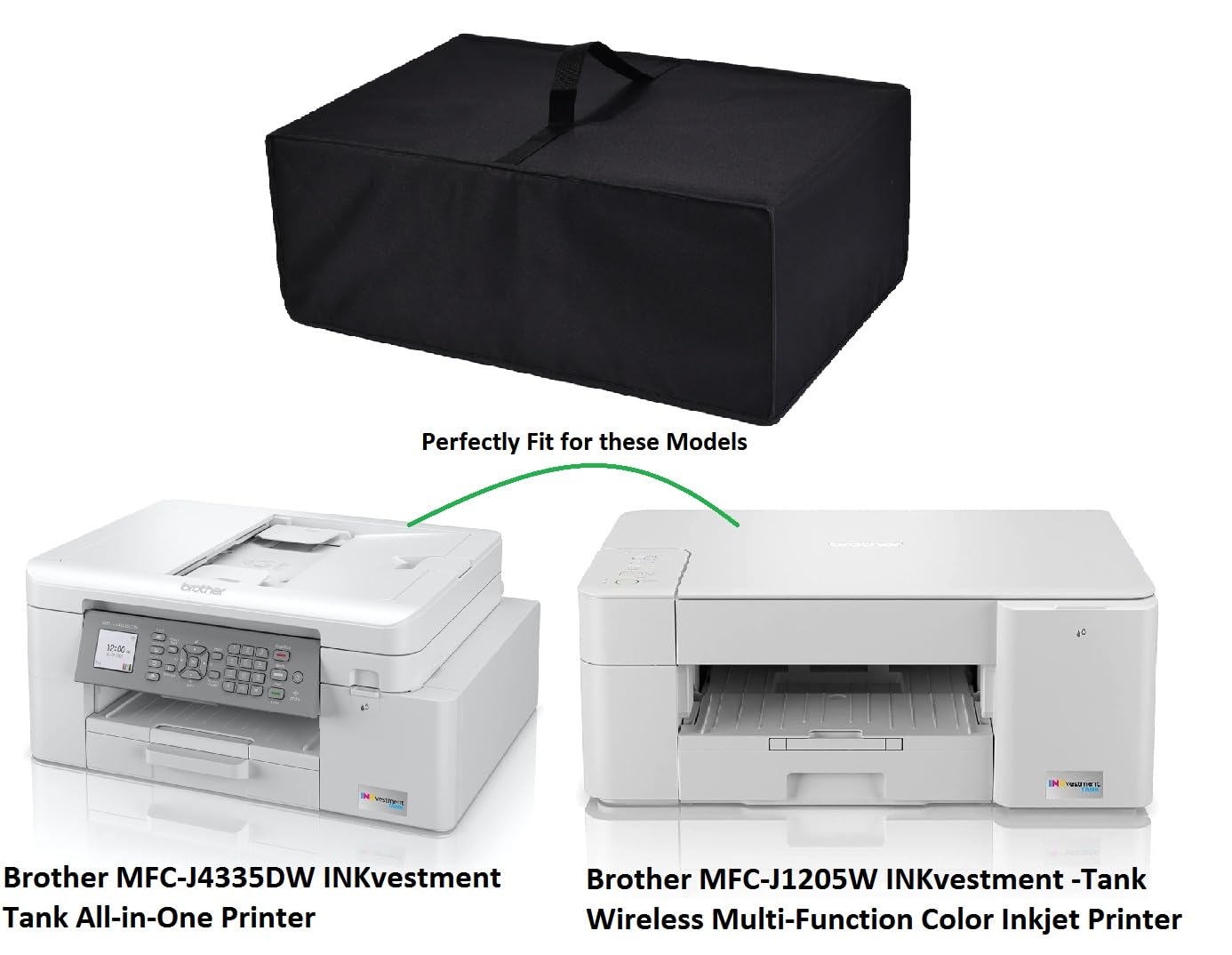 Heavy Duty Fabric Printer Dust Cover Waterproof caps for Brother MFC-J4335DW INKvestment Tank All-in-One Printer and Brother MFC-J1205W INKvestment
