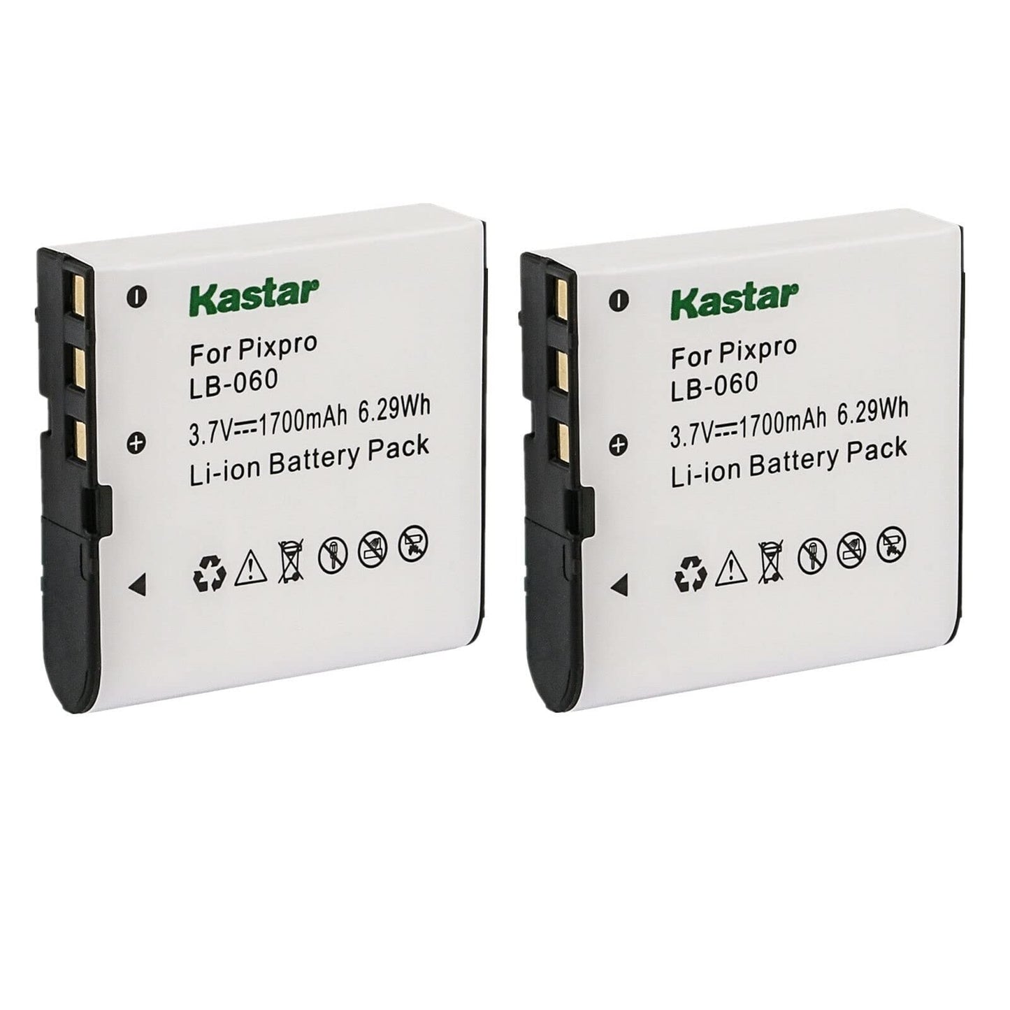 Kastar 2X Battery Replacement for VJIANGER 4K Digital Camera, 4K WiFi Digital Camera, 1080P Camcorder, 1080P Video Camera, 4K Vlogging Camera