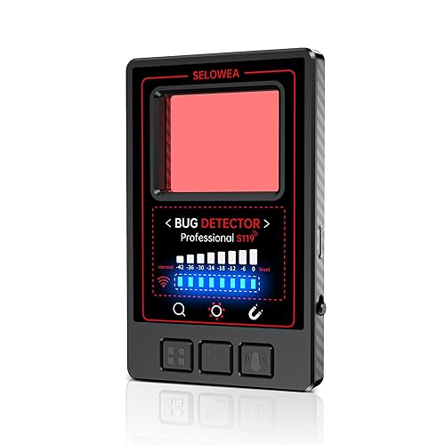 SELOWEA Professional Hidden Camera Detector | Anti-Spy RF Signal Scanner, GPS Tracker Finder, Portable Bug Detector for Hotel, Travel, Office & Home