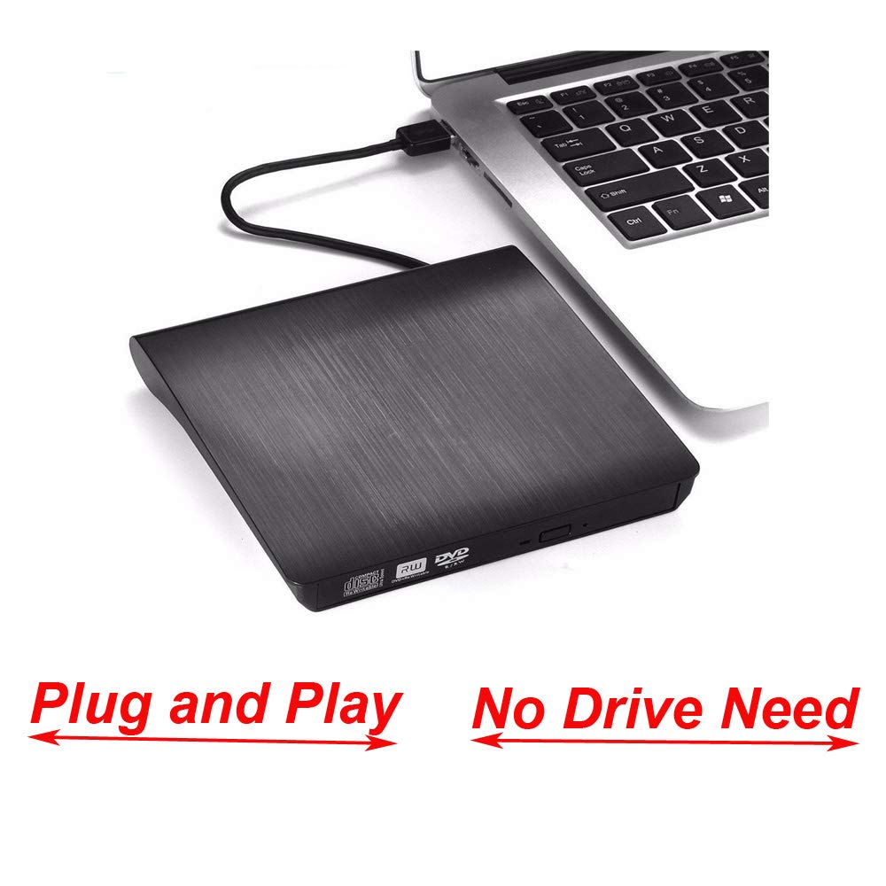 Xglysmyc USB 3.0 External CD/DVD Drive,Ultra-Thin Touch Portable High-Speed Data Transfer CD/DVD-RW Burner Player for Desktop Laptop Ultrabook Support