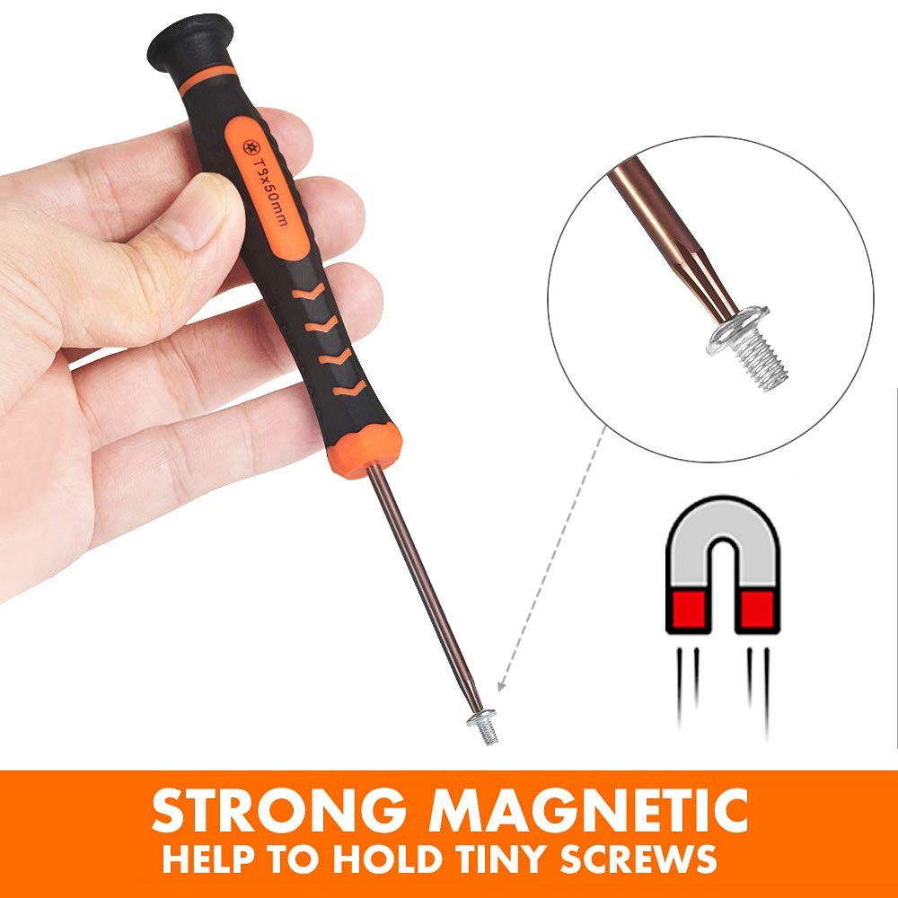 Cleaning Repair Tool Kit for PS4 PS5, TECKMAN TR9 Torx Security Screwdriver with PH00 PH0 PH1 Phillips Screwdriver Set for Sony Playstation 4,5