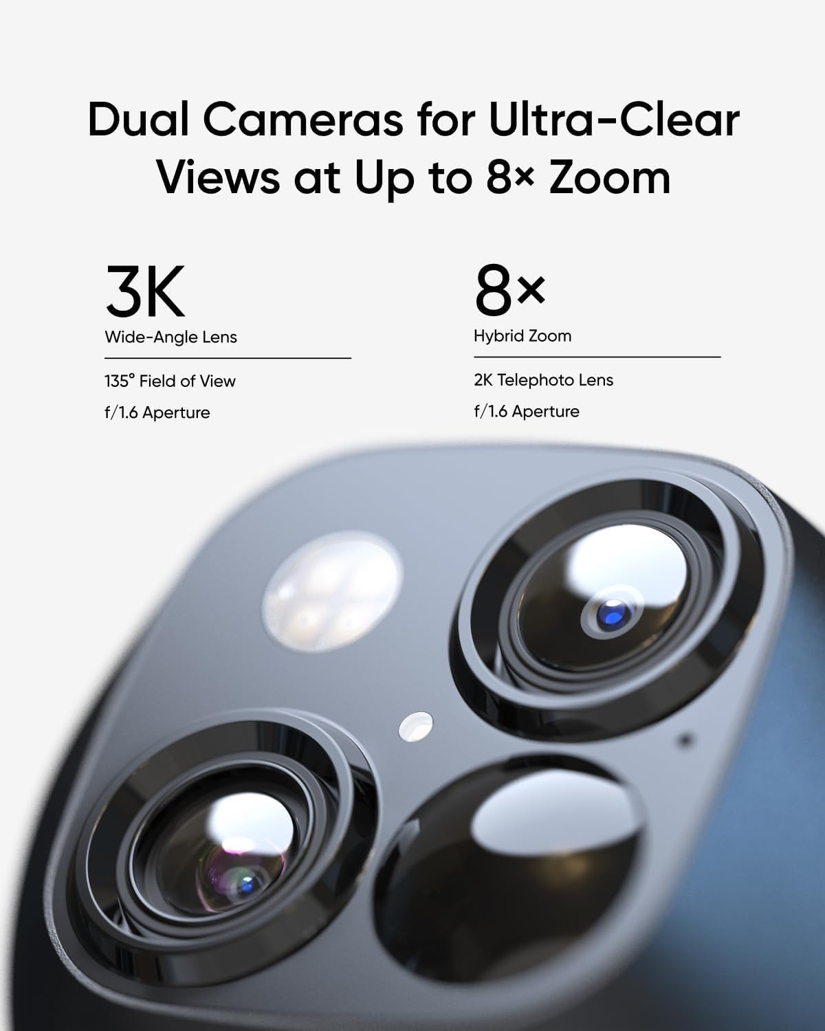eufy Security SoloCam S340, Solar Security Camera, Wireless Outdoor Camera, 360 Degree Pan & Tilt Surveillance, No Blind Spots, 2.4 GHz Wi-Fi, No