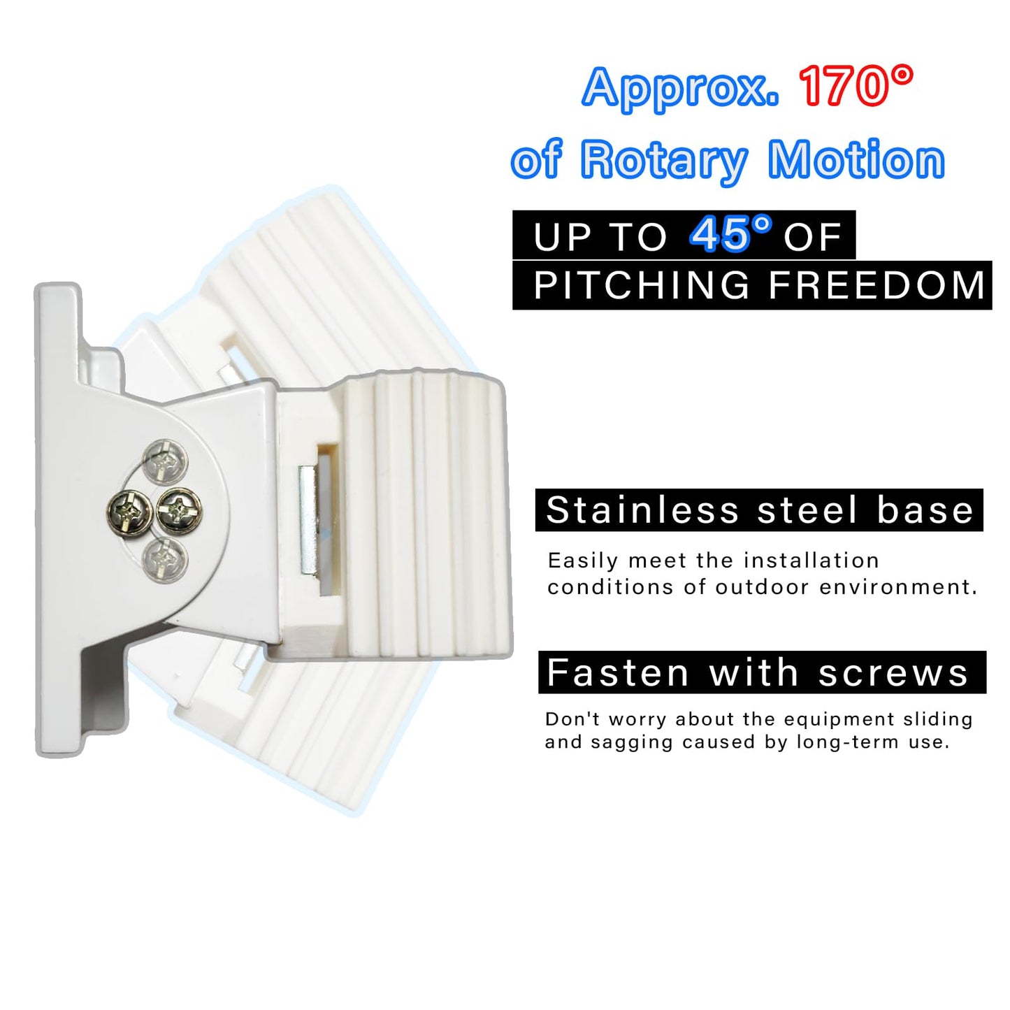 Adjustable Wall Mount Bracket Kit for Ubiquiti NanoStation NS-5AC Loco5AC NSM5 LocoM5 NSM2 LocoM2 LTU Lite - Outdoor Wireless Bridge Mount Hold