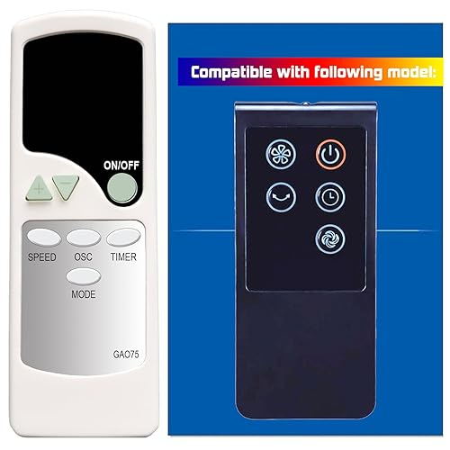 XINJISHIMIN Replacement Remote Control for SPT Wall Mount Fan SF-16W90 1808-CFM SF-1536BKB SF-1536BK