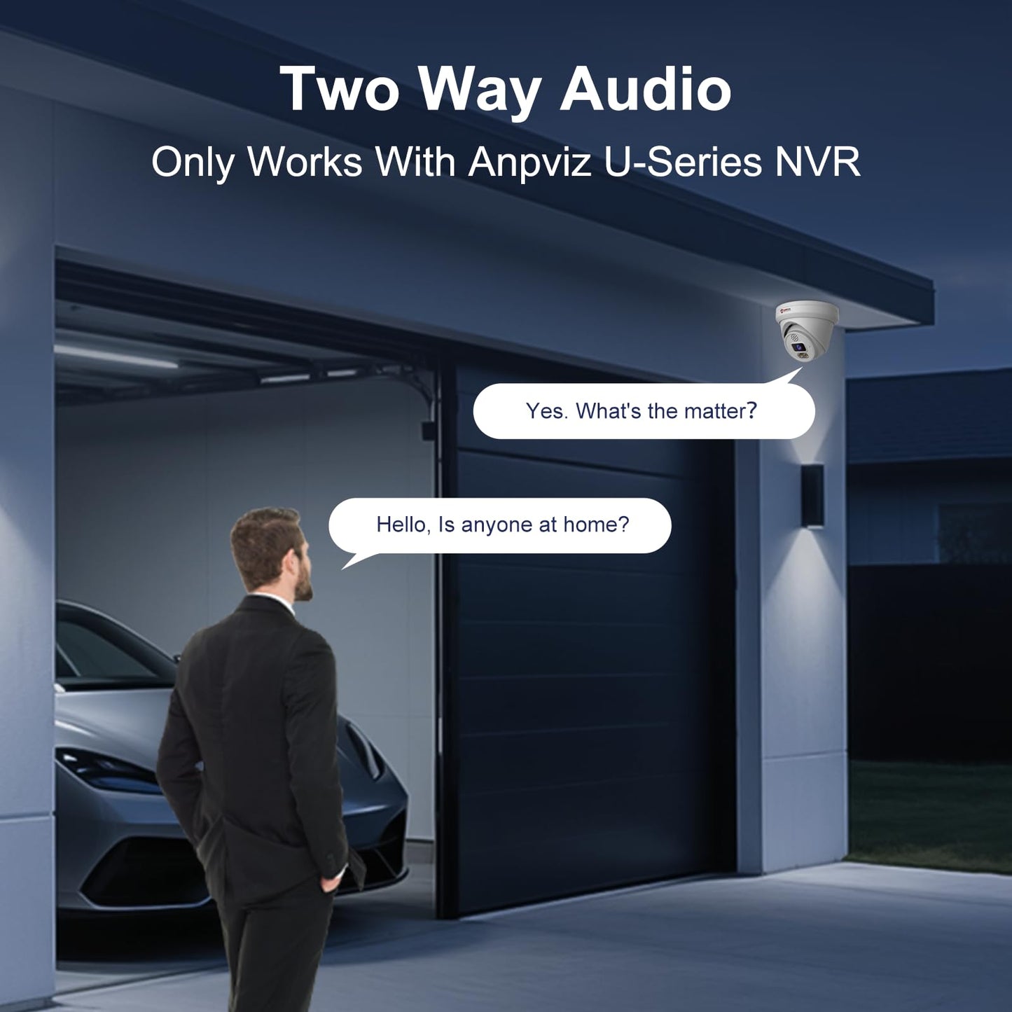 Anpviz 6MP PoE Camera, Turret 6MP UltraHD IP Camera Outdoor with Mic & Speaker, 100FT Smart Color Night Vision, PoE Security Cameras with AI Human