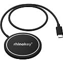 Rhinokey® 15W MagSafe Charger - Qi 1.3 Certified Magnetic Wireless Charger Pad, Slim Aluminum Alloy Fast Charging Pad for iPhone,Tracking Card