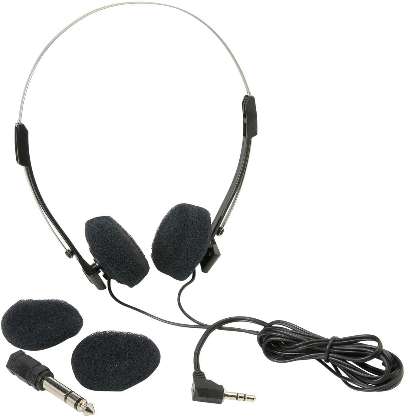 Parts Express Mini Stereo Lightweight Headphones with 4 Foot Cord