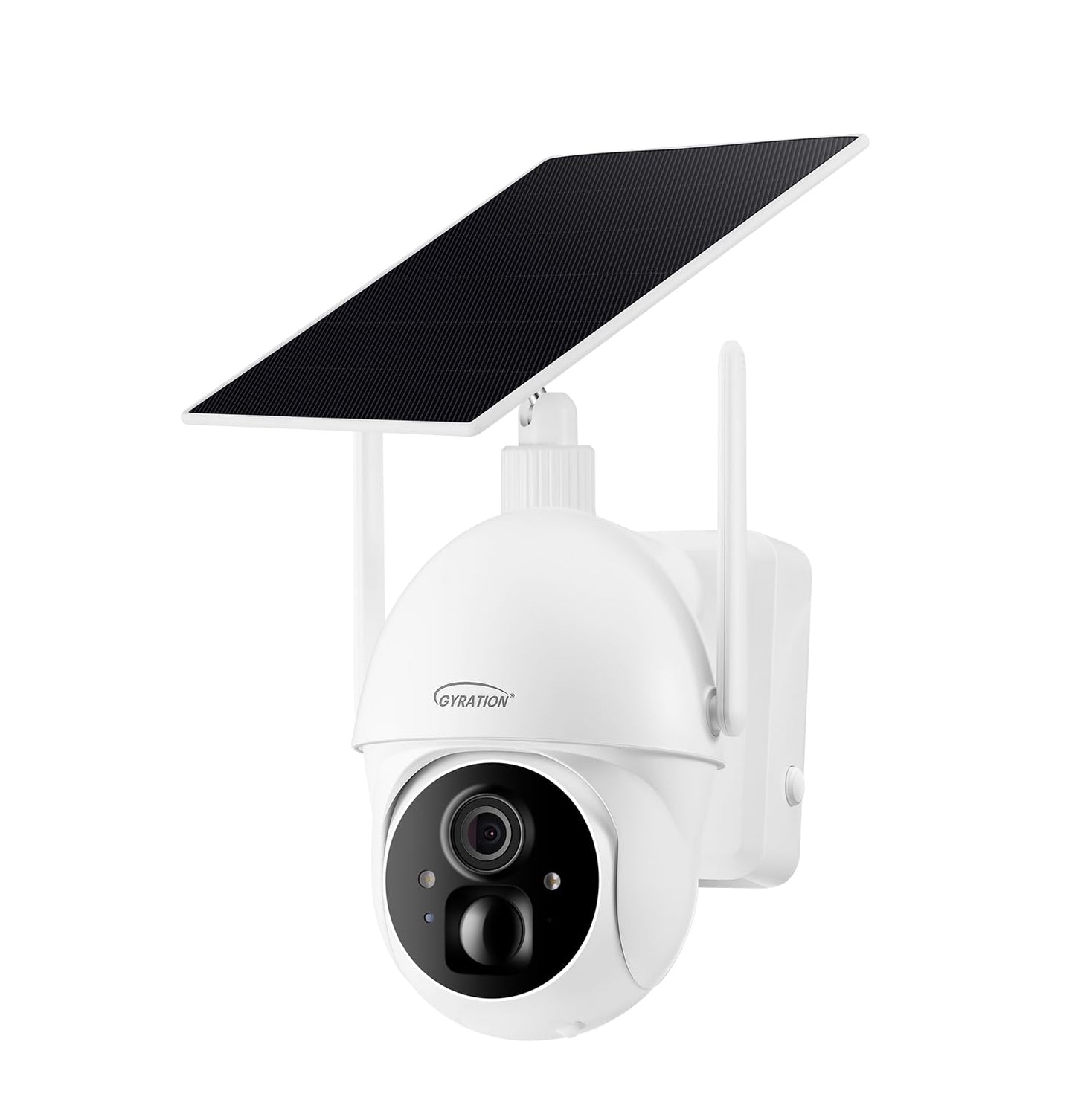 GYRATION 360 Degree Smart WiFi Wireless PTZ Dome Security Camera with Solar Panel