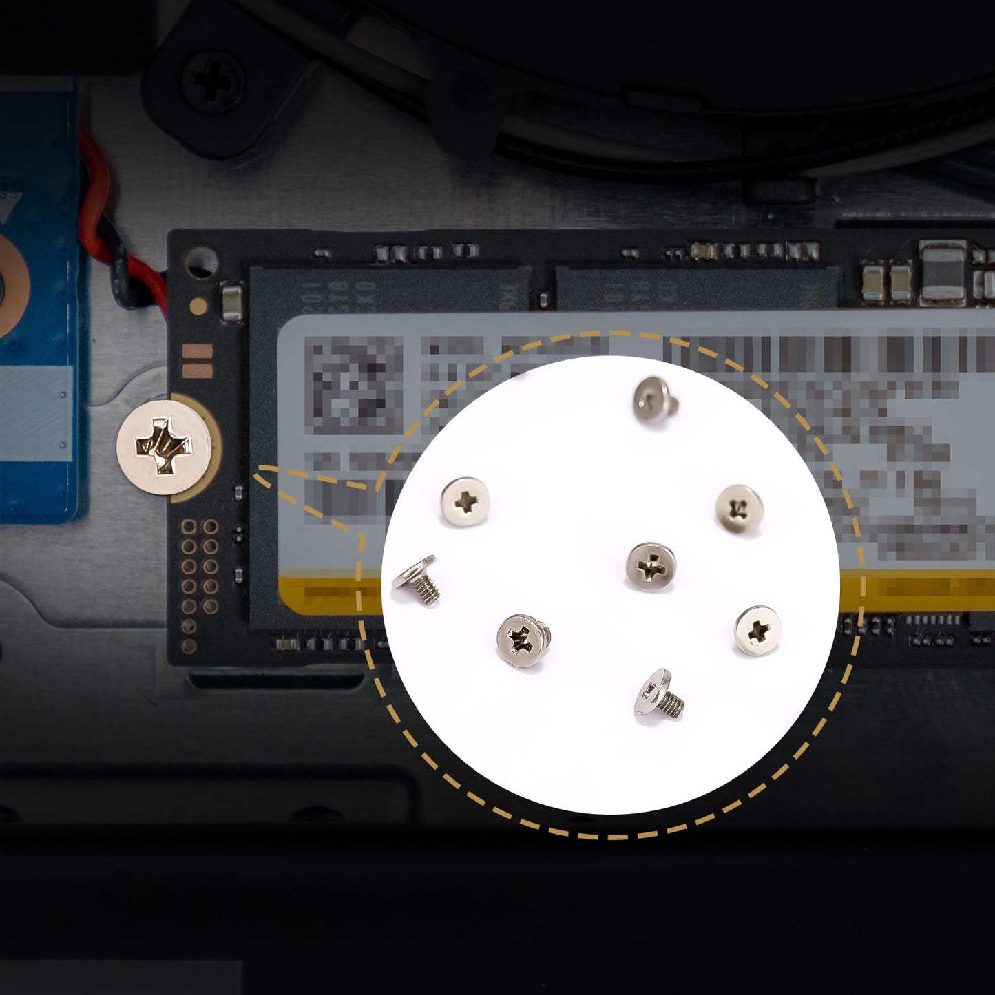 46PCS NVME M.2 SSD Mounting Screws M.2 SSD Screw Kit for Asus Gigabyte ASRock Msi Motherboards