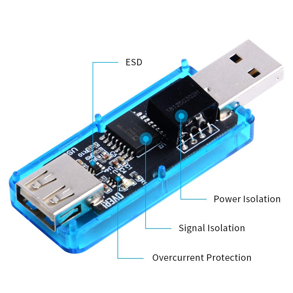 GeeekPi USB Digital Isolation Module - ADUM3160 with 5KV ESD Protection and OC Protection
