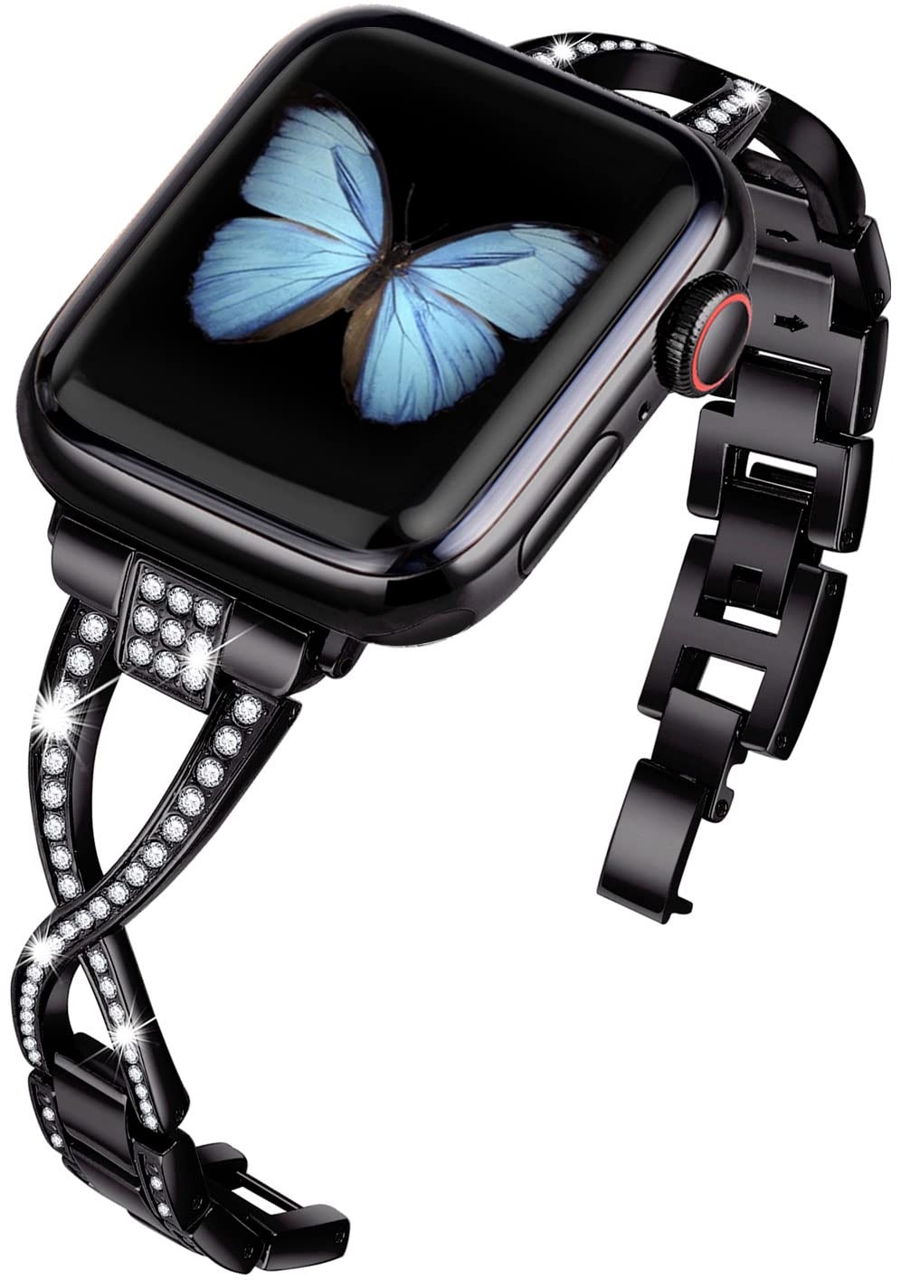 JFdragon for Apple Watch Band 38mm 40mm 41mm 42mm(Series10 11) Women Series11 10 9 8 7 6 5 4 SE iwatch Bands Bling Metal Bracelet Dressy Fancy Cute