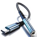 Cyberguys! USB C to 3.5mm Audio Adapter, Aux to USB C Headphone Jack Dongle w/Hi-Fi DAC Chip, in-Line Control & Mic Support Compatible with iPhone