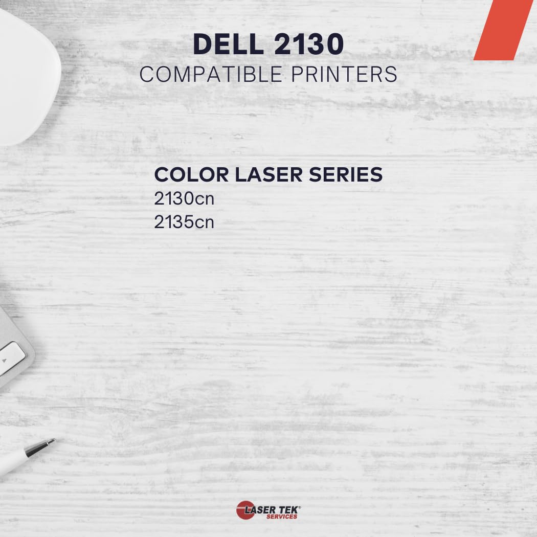 Laser Tek Services Compatible Toner Cartridge Replacement for Dell 2130 330-1436 Works with Dell 2130CN 2135CN Printers (Black, 1 Pack) - 2,500 Pages