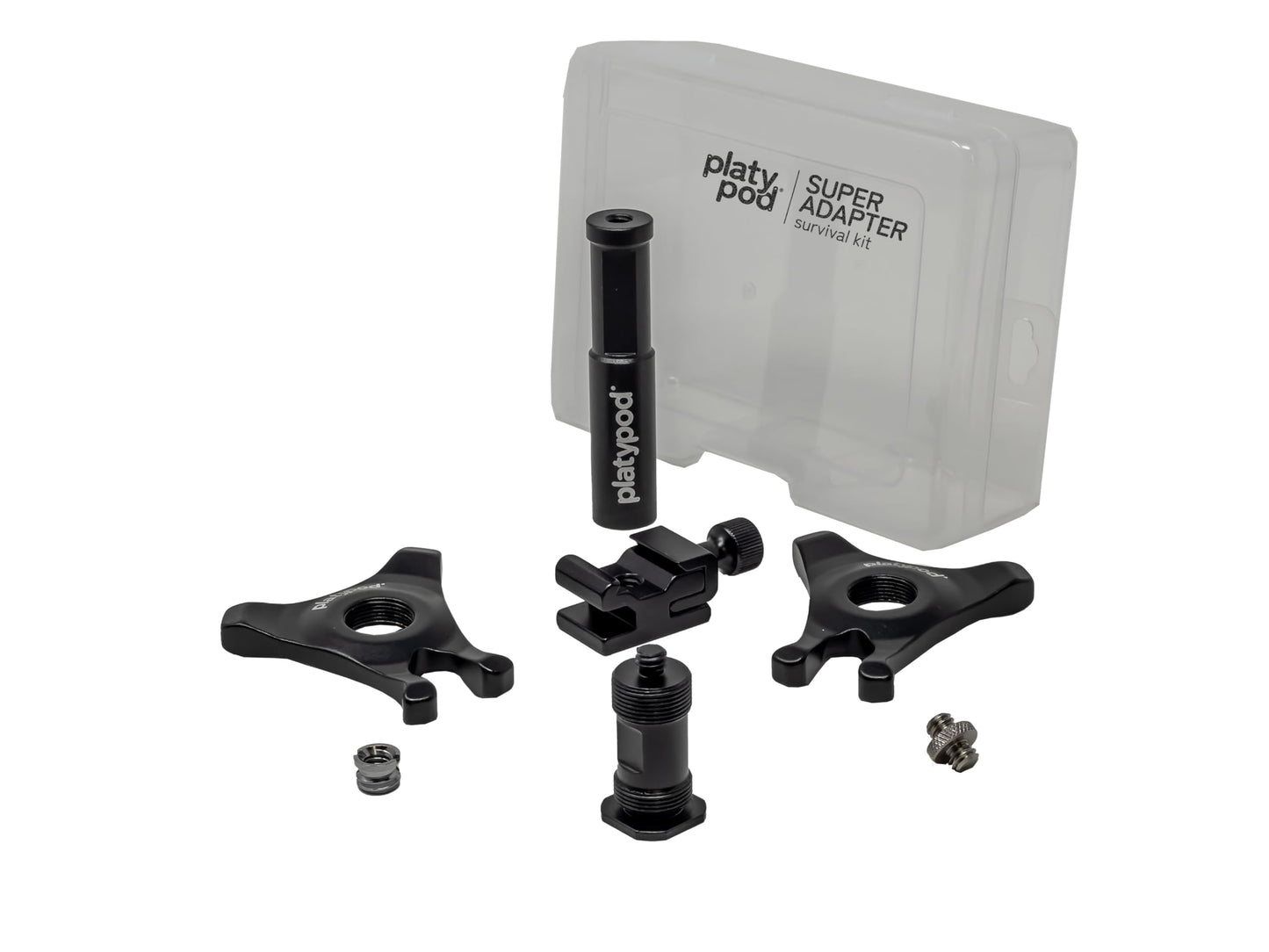 Platypod Super Adapter Survival Kit - Multi-Mount Camera Support Accessories for Hot Shoe, Tripods, Platypod Systems, and Photography Gear