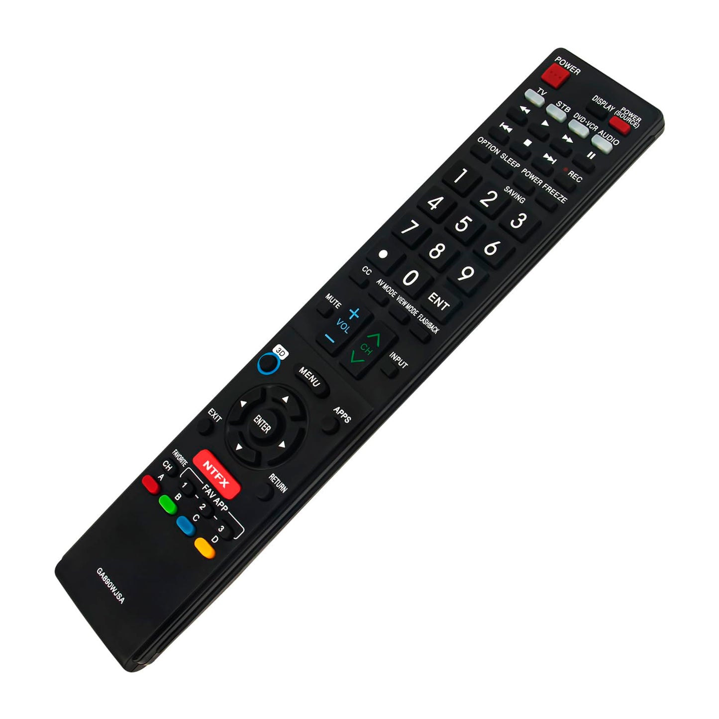 GA890WJSA Replace Remote Control fit for Sharp TV LC70C6500 LC70C6500U LC70C7500 LC70C7500U LC70LE640 LC70LE640U LC70LE650 LC70LE650U LC70LE750