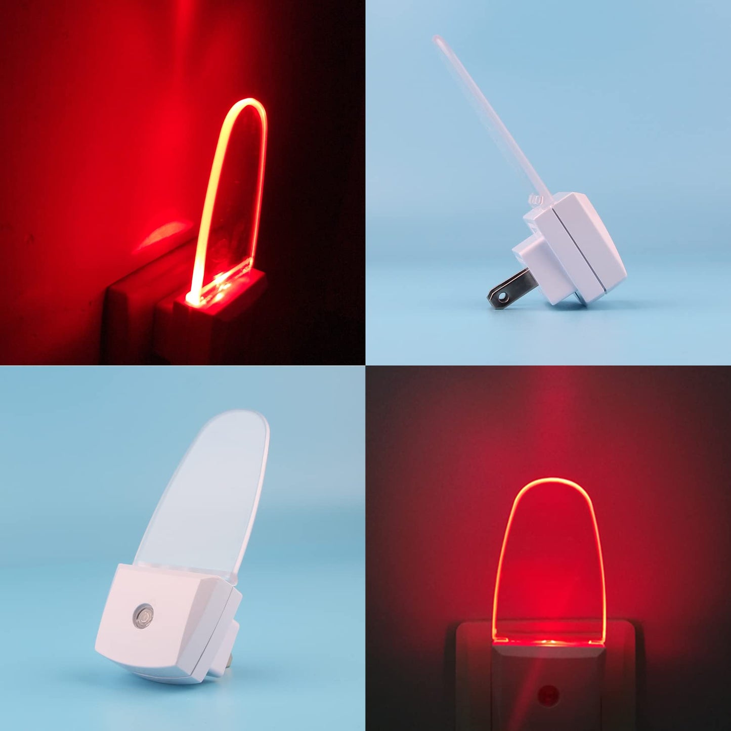 CICINY LED Night Light Plug in 4 Pack, Energy Efficient 0.5W, Dusk to Dawn Sensor Nightlights for Bedroom, Bathroom, Kitchen, Hallway, Stairs, Kids