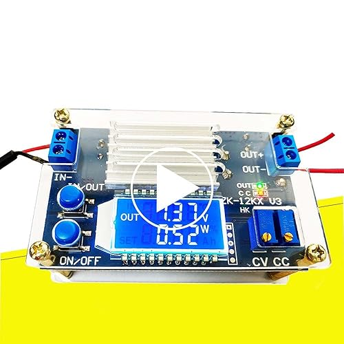 DC Buck Converter 12A 5.3V-32V to 1.2V-32V Adjustable Power Supply Module 5v 9v 12v 24V 30V 32V Step Down Voltage Regulator with LCD Display Volt…