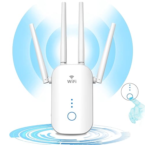 2024 WiFi Extender,WiFi Extender Signal Booster,WiFi Repeater 1200Mbps 2.4GHz & 5GHz Dual Band,Internet Wireless Booster,One Ethernet Port