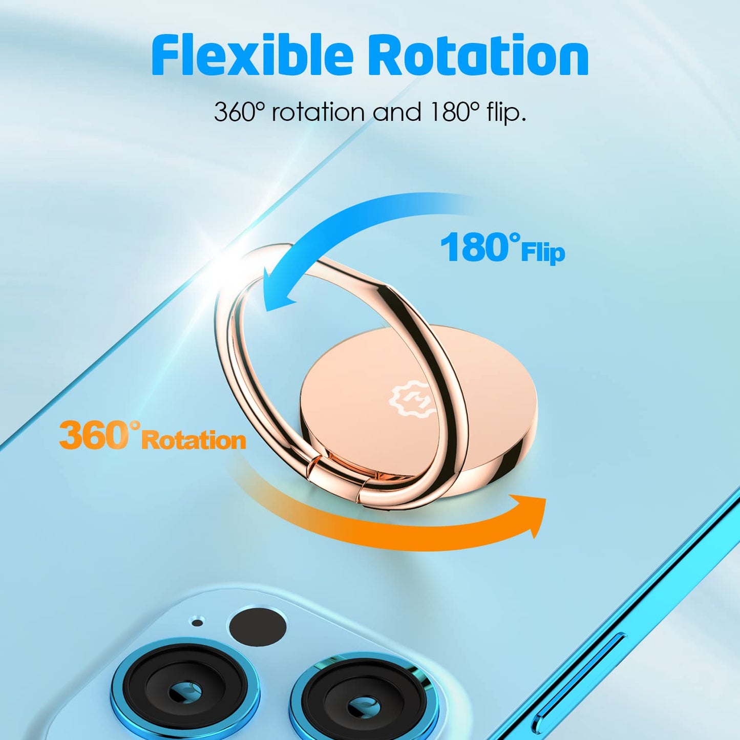 WixGear (2 Pack), Phone Ring Holder, Universal Magnetic Cell Phone Finger Holder with Kickstand Phone Holder for Hand, Phone Ring Grip Works