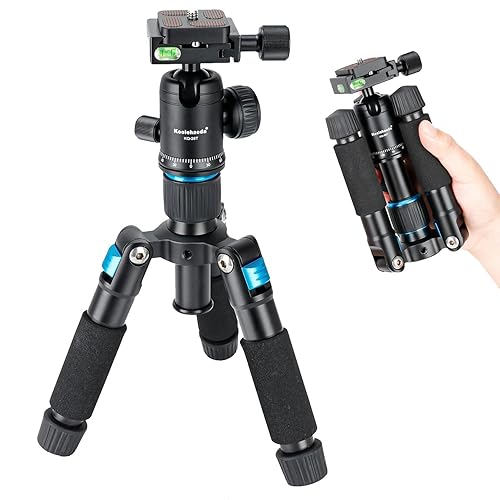 Koolehaoda Compact Mini Tripod, 20" Desktop Tripod with 360° Ball Head Aluminum Portable Small Tabletop Tripod Stand for DSLR Camera Video Camcorder
