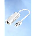 USB to Ethernet Adapter, 100Mbps High-Speed RJ45 Internet Adapter, USB2.0 to Ethernet Converter for Laptop/MacBook/Surface/PC, Plug & Play, Compact