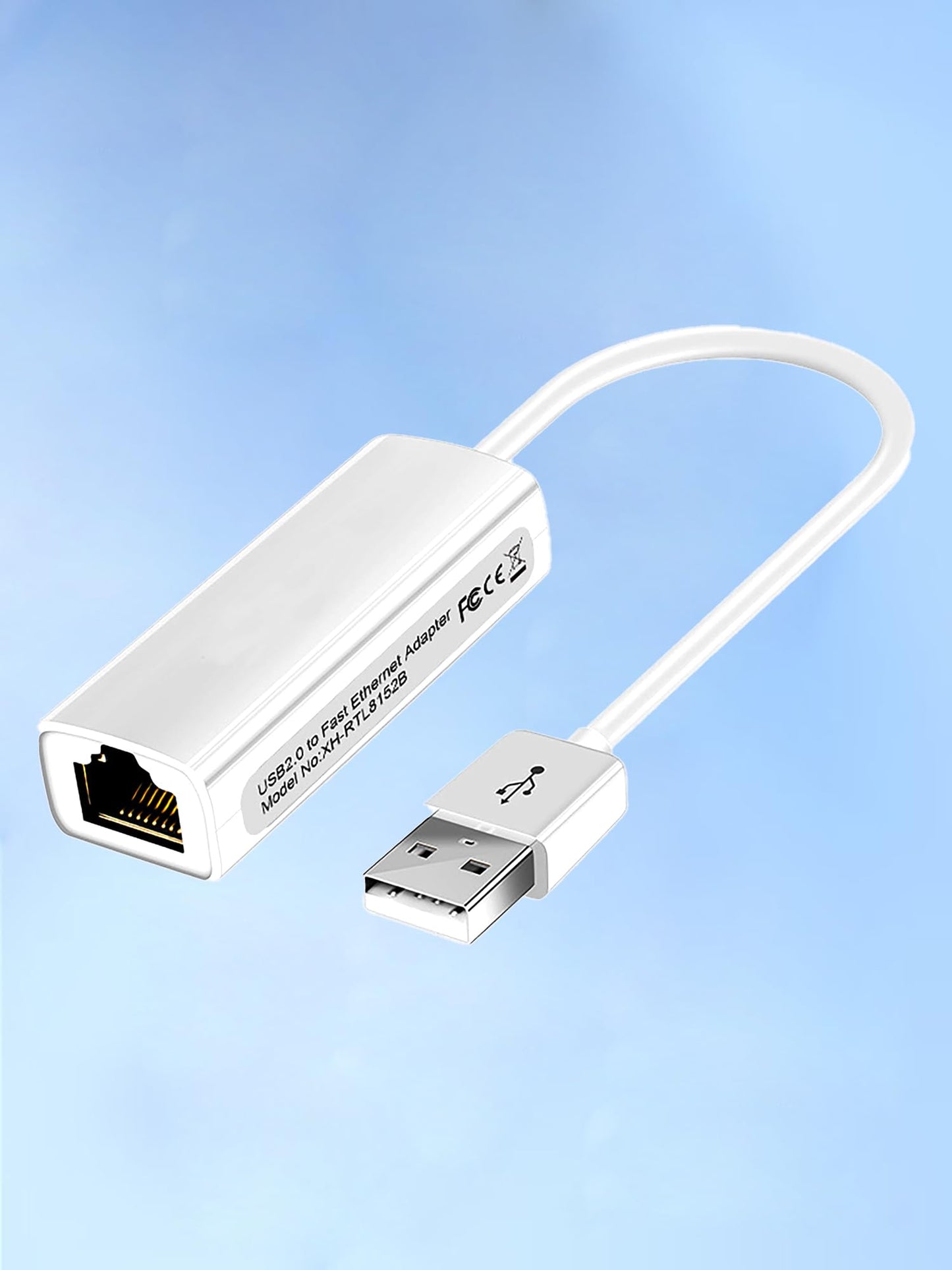 USB to Ethernet Adapter, 100Mbps High-Speed RJ45 Internet Adapter, USB2.0 to Ethernet Converter for Laptop/MacBook/Surface/PC, Plug & Play, Compact