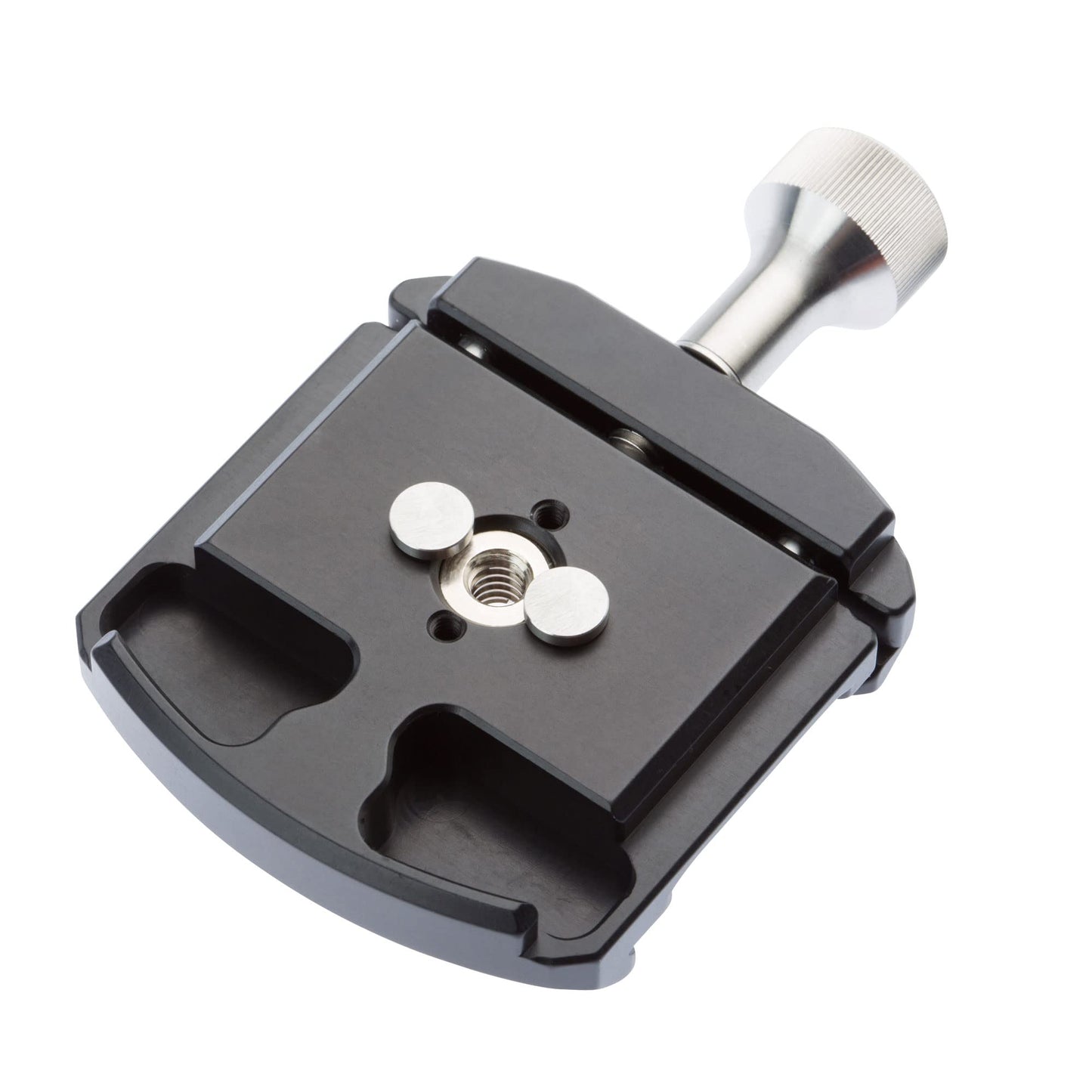 C60 Arca-Swiss Compatible Quick Release Clamp with 1-4" Hardened Thread Insert with Bubble Level