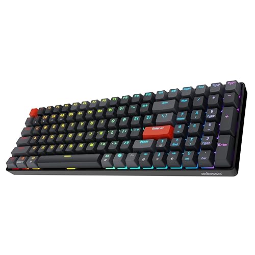 Adesso EasyTouch 1200 Wired/Wireless/Bluetooth Multi-OS Illuminated Mechanical VIA Mini Keyboard with Copilot Ai Hotkey