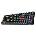 Adesso EasyTouch 1200 Wired/Wireless/Bluetooth Multi-OS Illuminated Mechanical VIA Mini Keyboard with Copilot Ai Hotkey