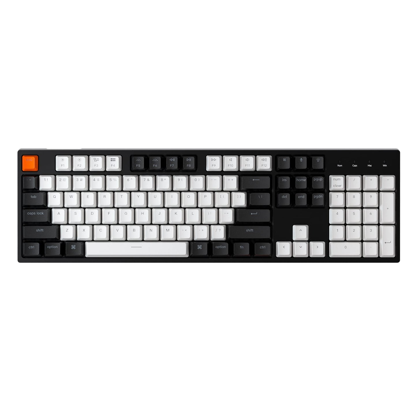Keychron C2 Full Size Wired Mechanical Keyboard for Mac, Hot-swappable, Gateron G Pro Brown Switch, RGB Backlight, 104 Keys ABS keycaps Gaming