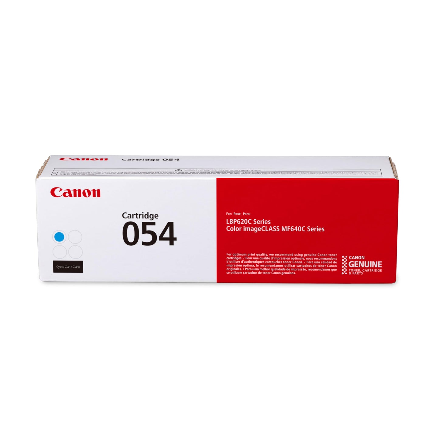 Canon Genuine 054 Cyan Toner Cartridge Compatible with LBP622Cdw, LBP623Cdw, MF641Cdw, MF642Cdw, MF644Cdw