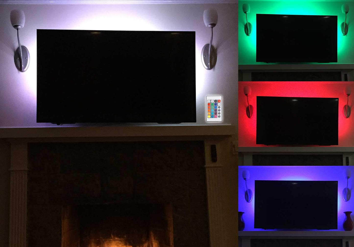 NYC Acoustics USB RGB LED Light Strip to Backlight Your TV/Monitor + Remote