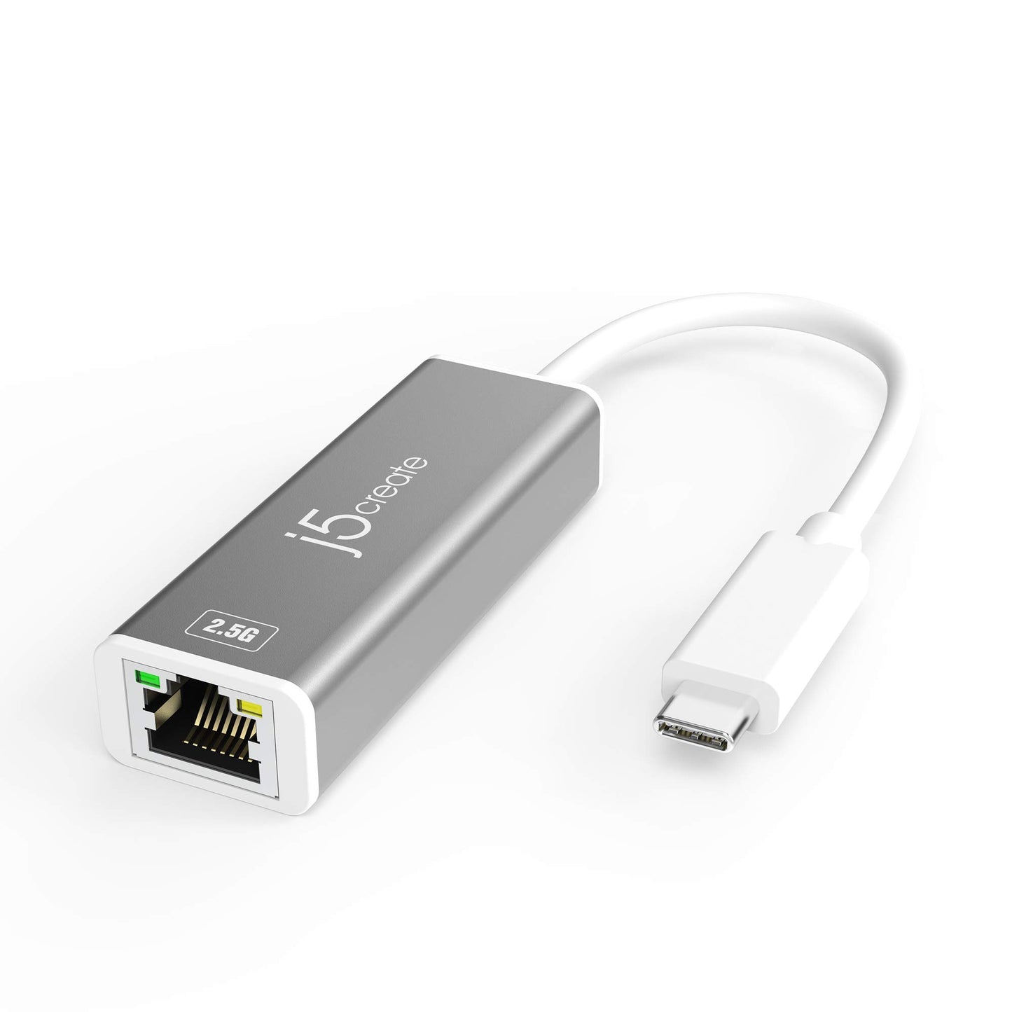 j5create USB-C to 2.5G Ethernet Adapter, RJ45 LAN 2.5 Gigabit Network to USB Type C/Thunderbolt Converter, Compatible for MacBook Pro/Air, Tablets