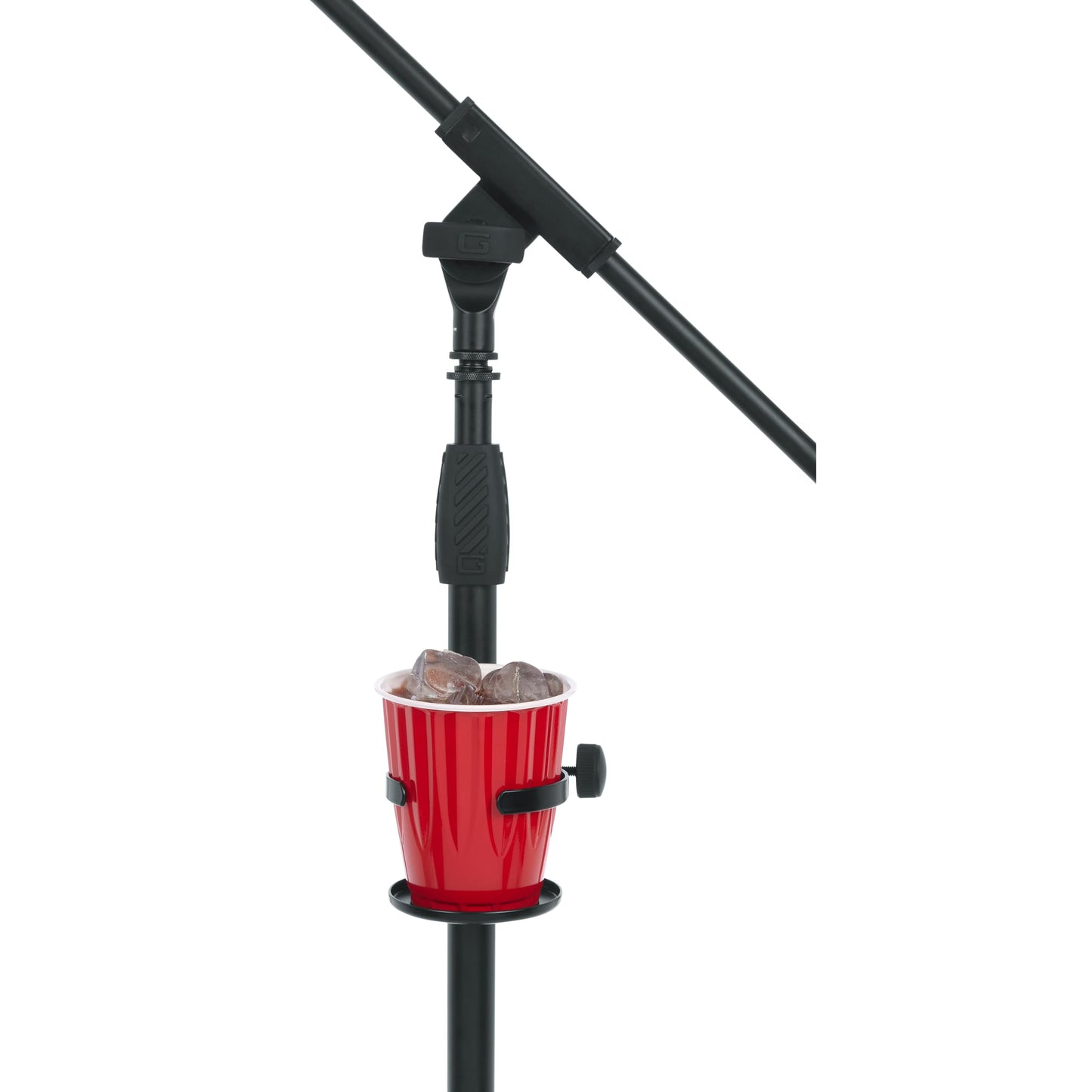 Gator Frameworks Microphone Stand Clamp On Drink Holder Holds Single Beverage, Cup (GFW-SINGLECUP)