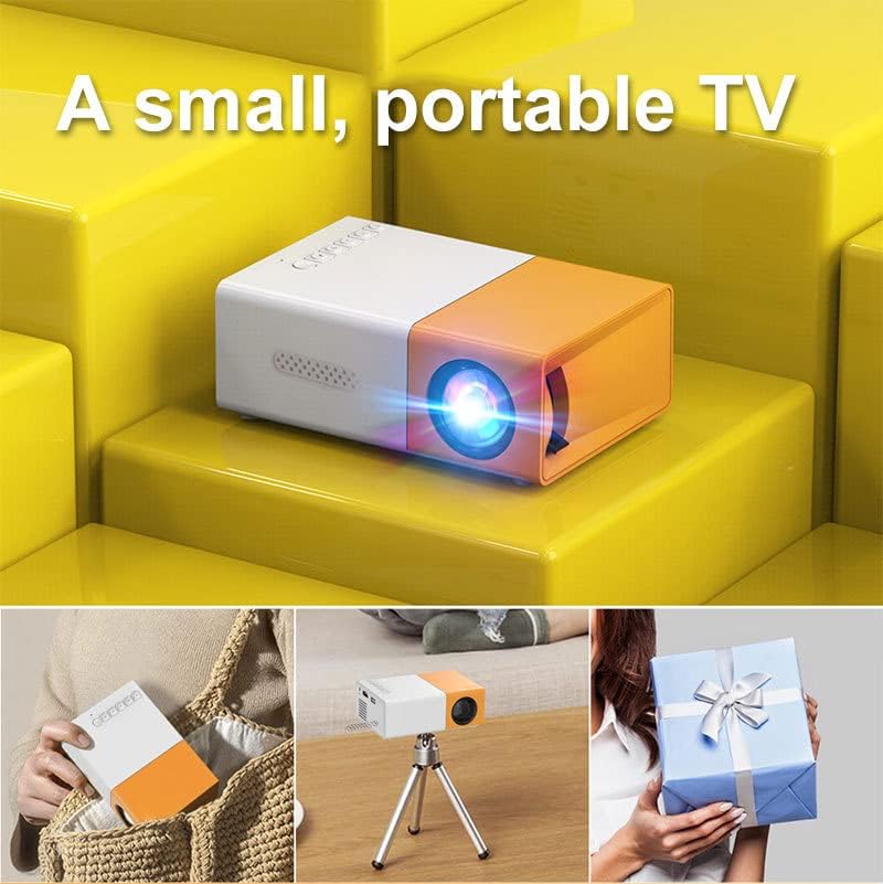 Portable mini projectors LED micro projector 1080P home party meeting theater projector Screen Mirroring Connect phones?Newest upgraded version ?