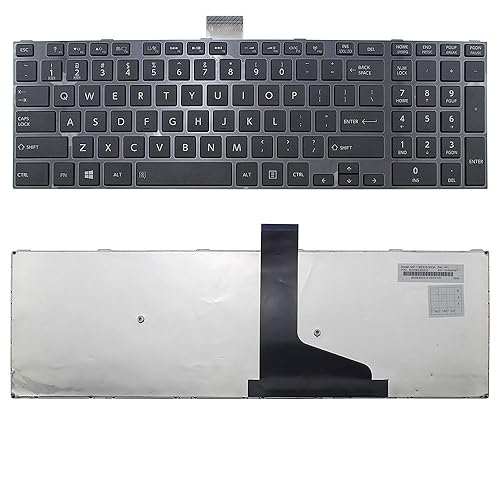 New US Black English Laptop Keyboard Replacement for Toshiba Satellite L55t-A5152 L55t-A5186 L55t-A5186NR L55t-A5232 L55t-A5290 L55t-A5353
