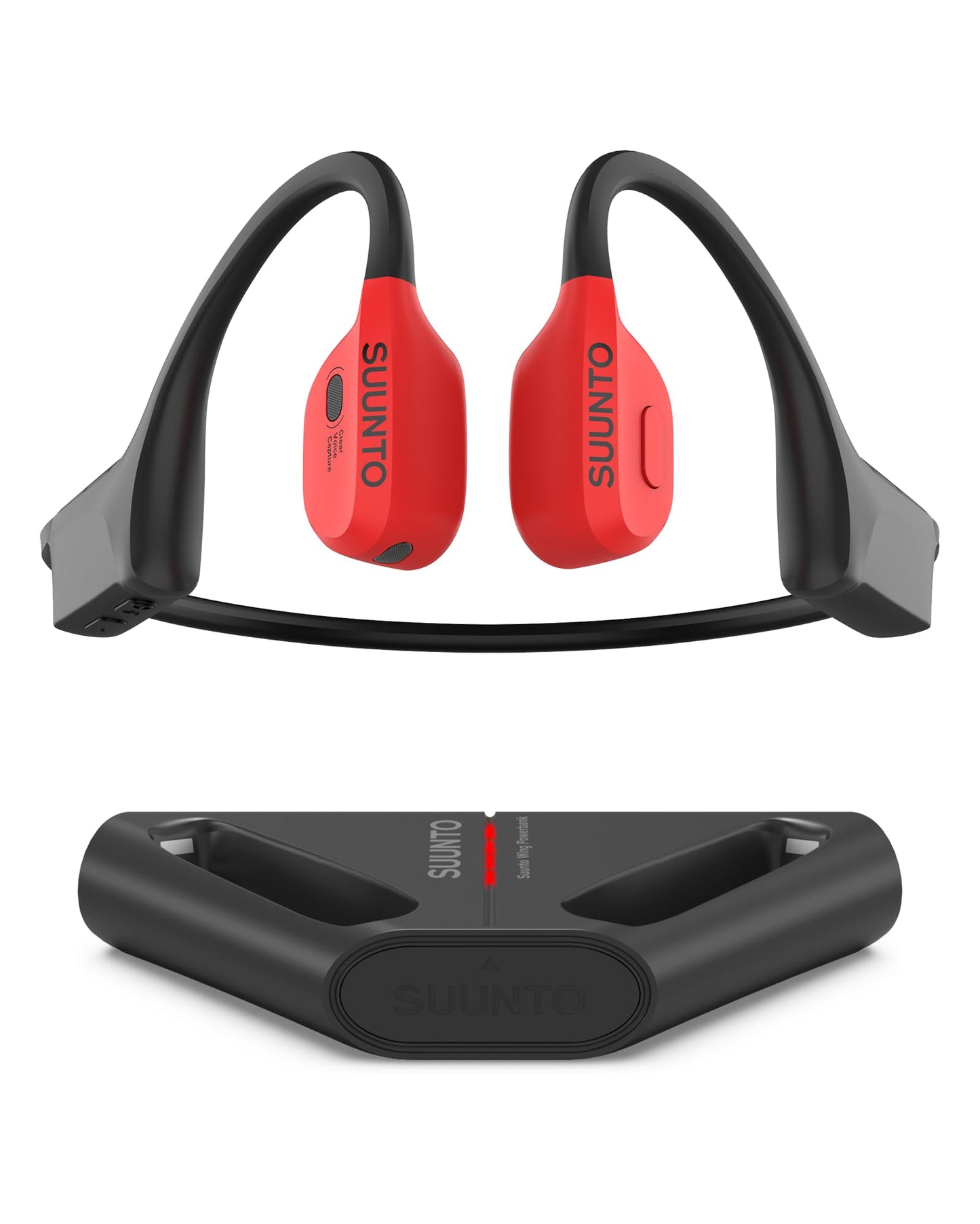 SUUNTO WING - Open ear, bone conduction headphones. Made for sports, waterproof, safety lights, bluetooth