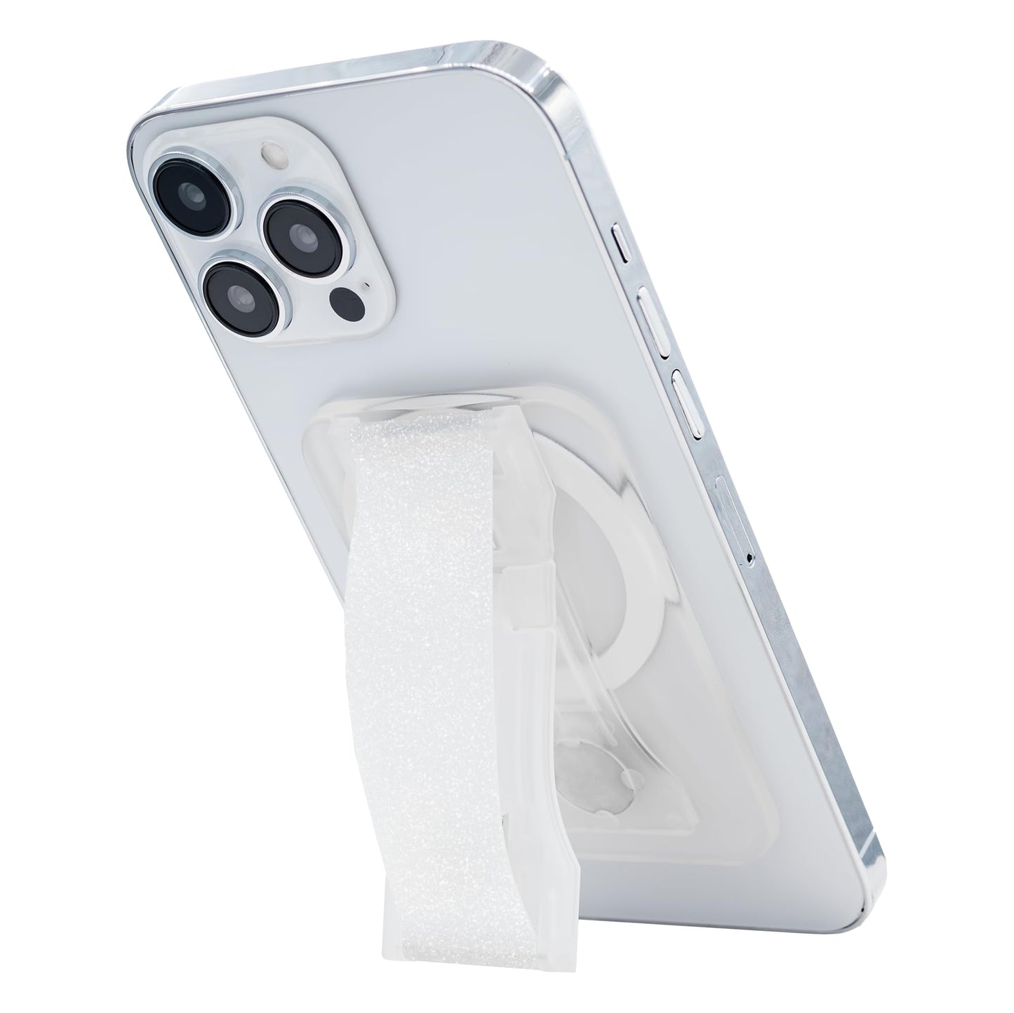LoveHandle PRO MagSafe Compatible Magnetic Phone Grip w/Kickstand - Mount, Strap and Stand for Smartphone and Tablet - MagSafe Ring Included - Fits