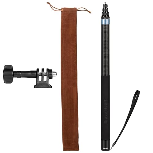 3m Selfie Stick 110in/9.8ft Long Invisible Carbon Fiber Selfie Stick Lightweight Extra Long Extension Pole for Insta360 ONE X5 X4 X 3 ONE X2 ONE R ONE