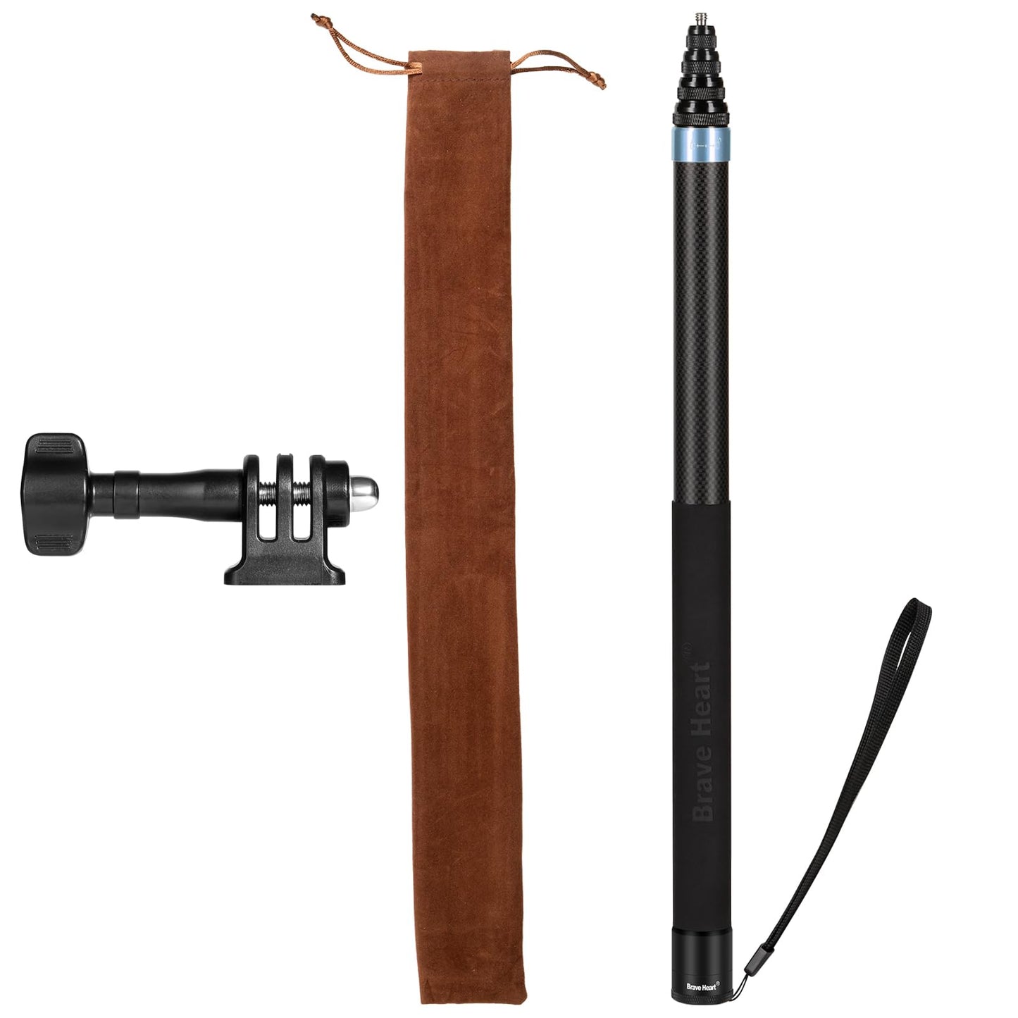 3m Selfie Stick 110in/9.8ft Long Invisible Carbon Fiber Selfie Stick Lightweight Extra Long Extension Pole for Insta360 ONE X5 X4 X 3 ONE X2 ONE R ONE