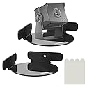 2 Pack Acrylic Mini Circular Corner Shelf Mount for Security Cameras, Baby Monitors, Plants & More, Universal Cam Holder, Easy to Install, Screwless