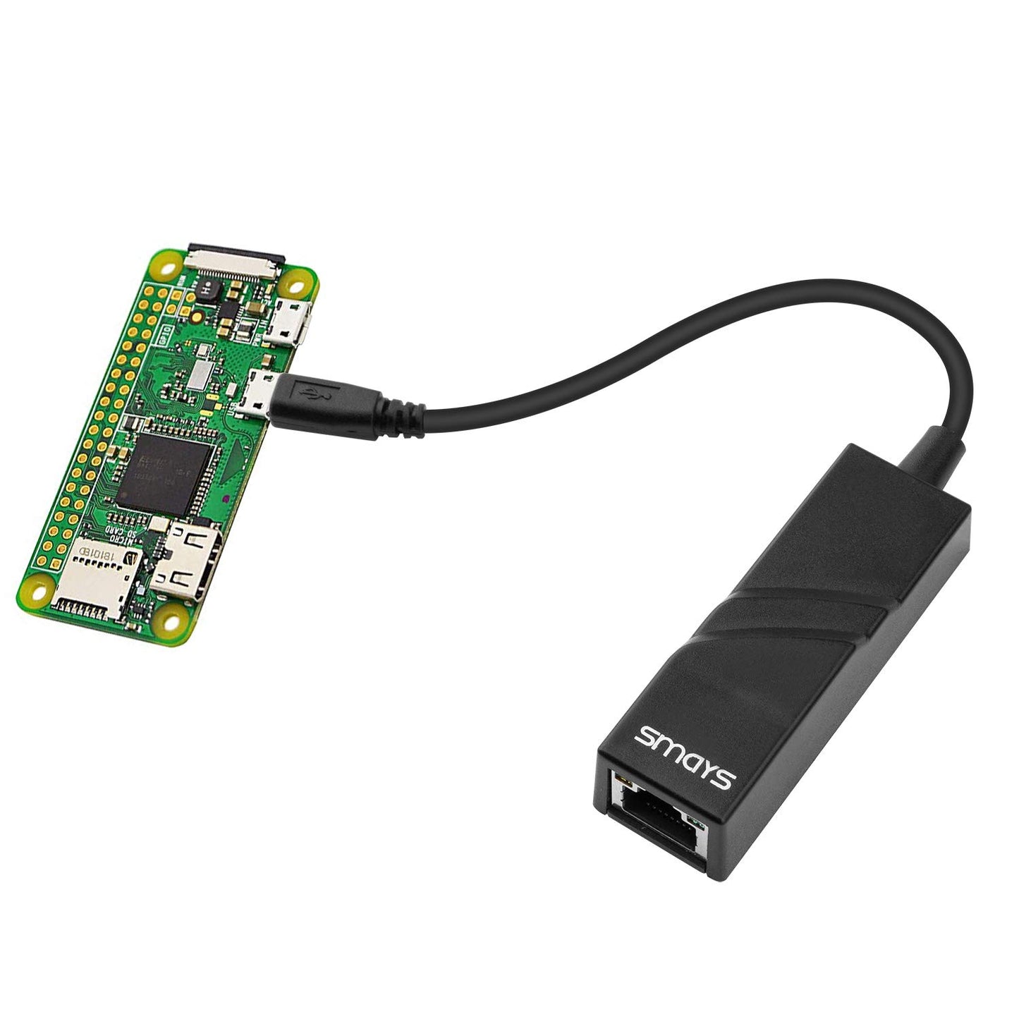 Micro USB OTG Ethernet Adapter for Raspberry Pi Zero, Android Tablets (6.0+) & Phones, Samsung Galaxy Tab Pro 10.1 - USB to RJ45 Wired LAN Network