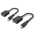 GANA Micro HDMI to HDMI Adapter Cable, Micro HDMI to HDMI Cable (Male to Female) for Gopro Hero and Other Action Camera/Cam with 4K/3D Supported